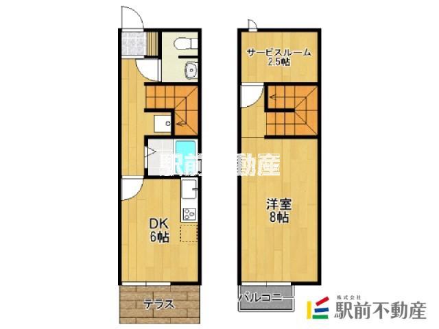 フォンティーヌ・ド/エトワール・ド岡田(1DK/1階)の間取り写真