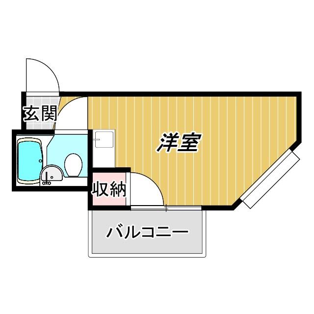 シャトー杉本パートII(ワンルーム/3階)の間取り写真