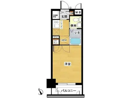 ダイナコート六本松V(ワンルーム/6階)の間取り写真