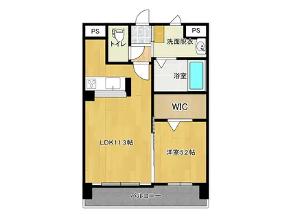 ユクホウビルY11(1LDK/2階)の間取り写真