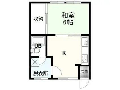 栄コーポII(1K/2階)の間取り写真