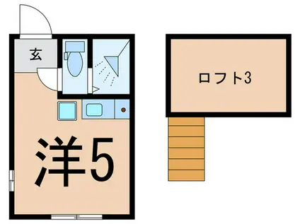 カパルアガーデン生麦(ワンルーム/2階)の間取り写真