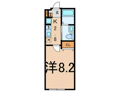 スカイテラス横濱反町(1K/1階)の間取り写真