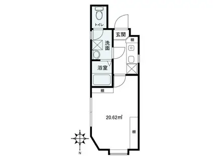 フィリップ南品川(1K/3階)の間取り写真