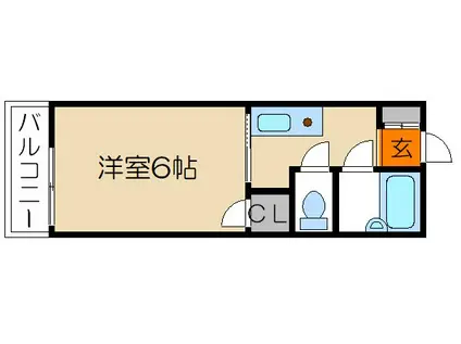 メゾン・ド・楓光(1K/1階)の間取り写真