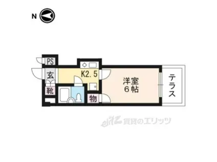 ホーユウコンフォルト京都伏見103(1K/1階)の間取り写真