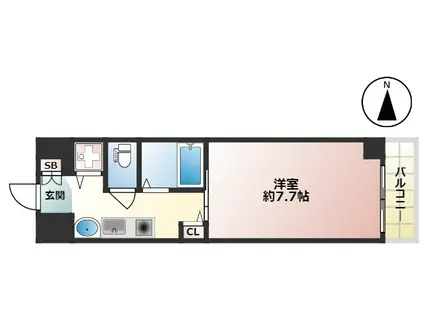 MII-KIYO塚口(1K/2階)の間取り写真