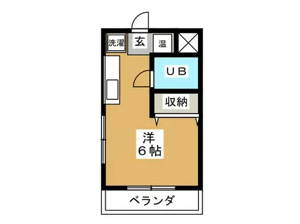 ムロハシマンション(ワンルーム/4階)の間取り写真