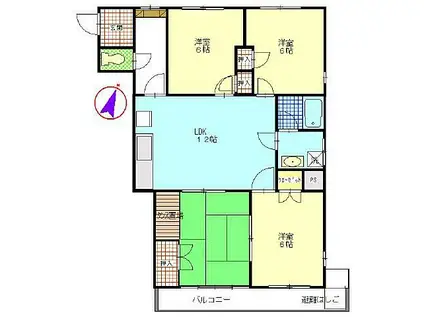 松屋ビル91(4LDK/4階)の間取り写真