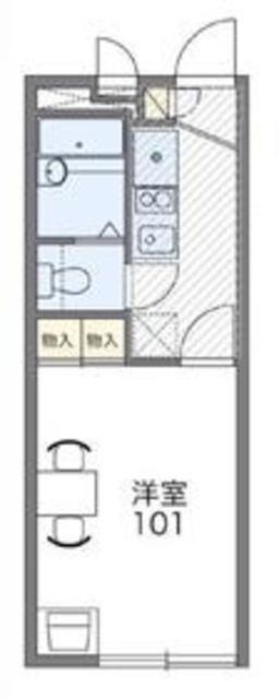 レオパレスKTII(1K/3階)の間取り写真