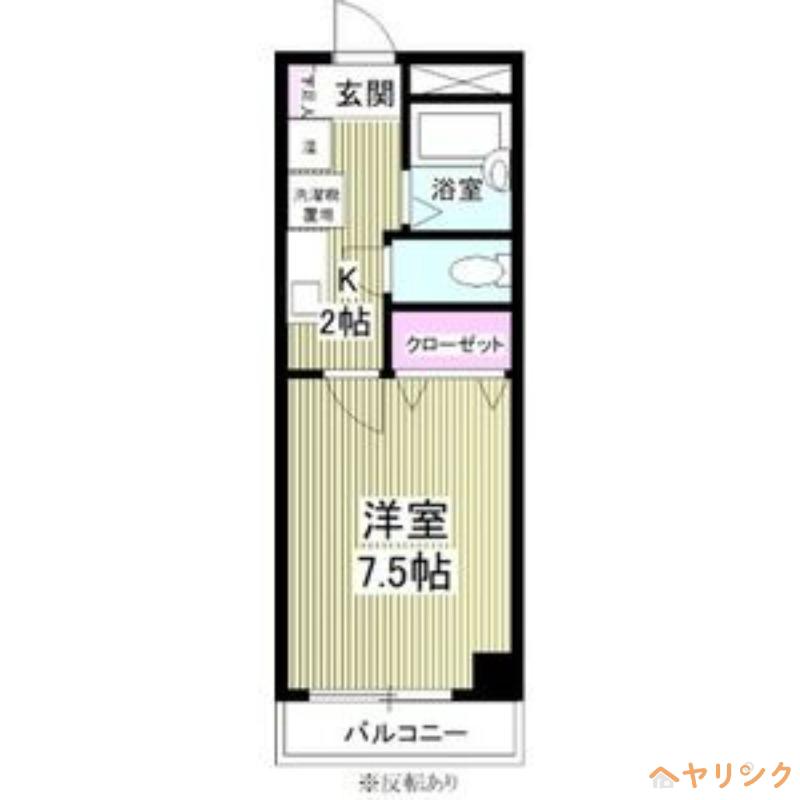 CASA児玉(1K/2階)の間取り写真