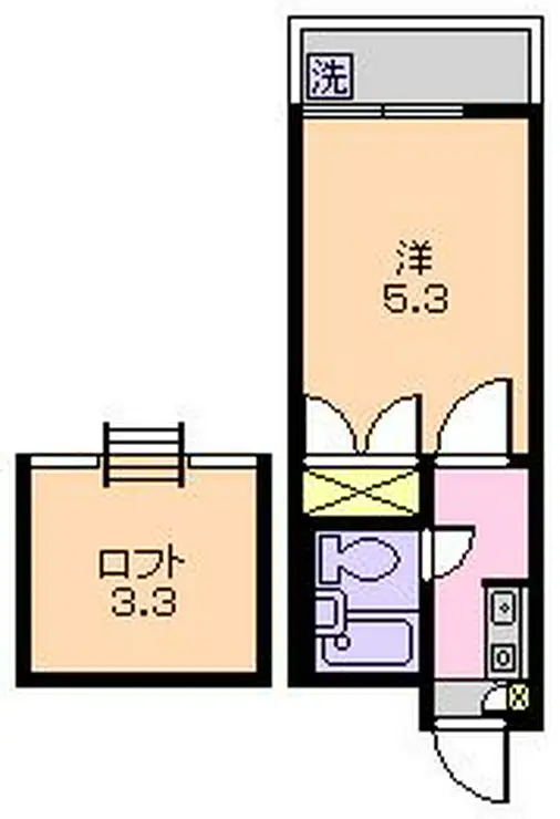 サンシティ新井 2階階 間取り