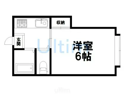 ハイツささや(1K/2階)の間取り写真