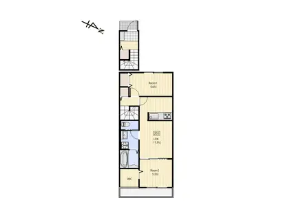 みのり台アパート(2LDK/2階)の間取り写真