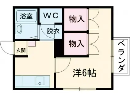 クレールタカハシ(1K/2階)の間取り写真