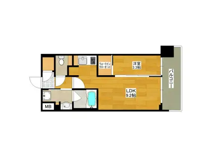 コンフォリア新大阪宮原Q(1LDK/8階)の間取り写真