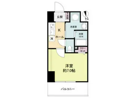 ブランシエスタ都島通(1K/6階)の間取り写真