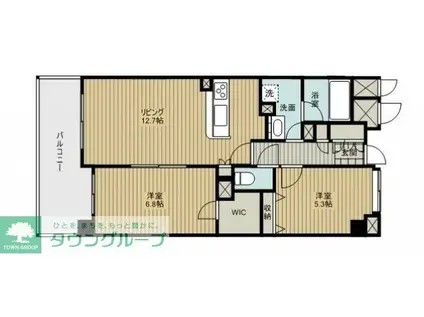 ブライトンコート(2LDK/2階)の間取り写真