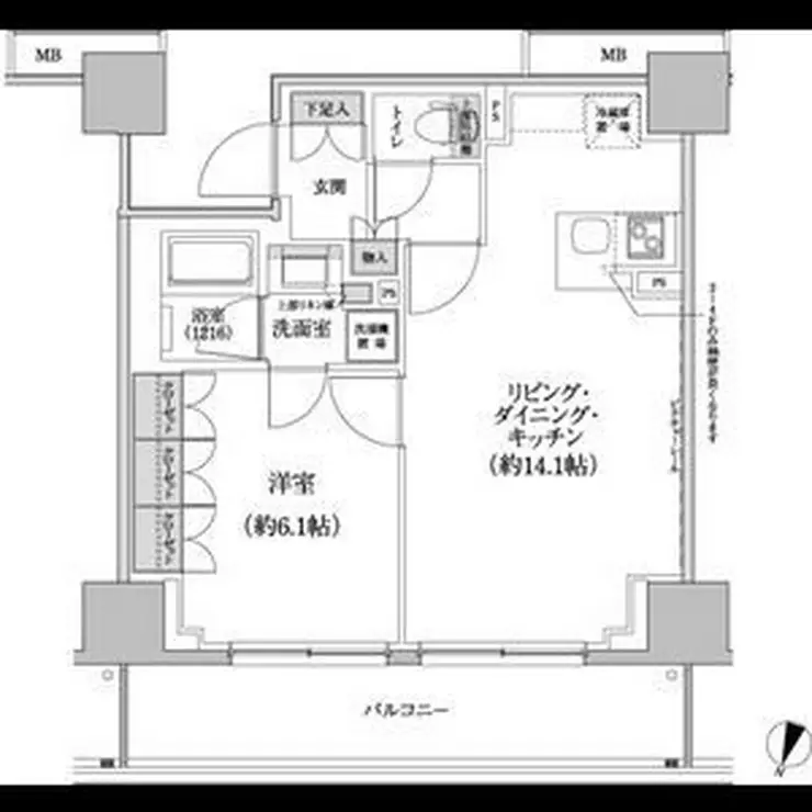 パークハビオ渋谷本町レジデンス 3階階 間取り