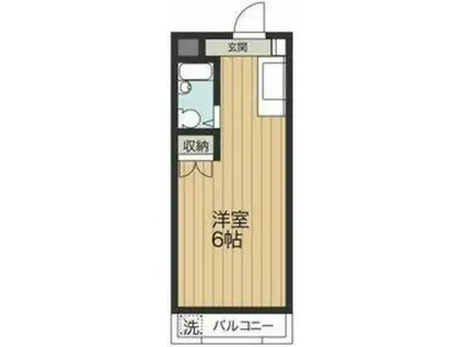 インセゾン弐番館(ワンルーム/3階)の間取り写真