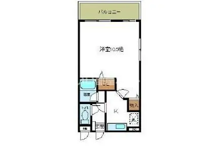 サンフラワーハイツ10(1K/3階)の間取り写真