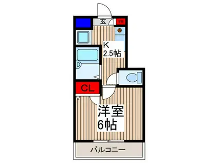 ADレジデンス小手指(1K/1階)の間取り写真