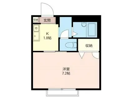 サンコーポ丸和(1K/1階)の間取り写真