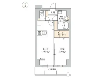 アヴィスタ(1LDK/2階)の間取り写真
