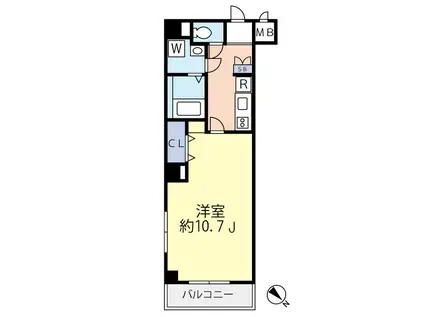 グランヴァン学芸大学(1K/1階)の間取り写真