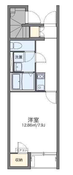 レオネクスト六甲篠原(1K/1階)の間取り写真