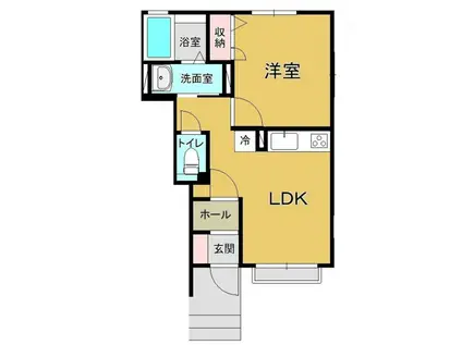 リッツハウス(1LDK/1階)の間取り写真