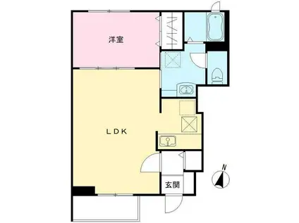 グレイスガーデン成城(1LDK/1階)の間取り写真