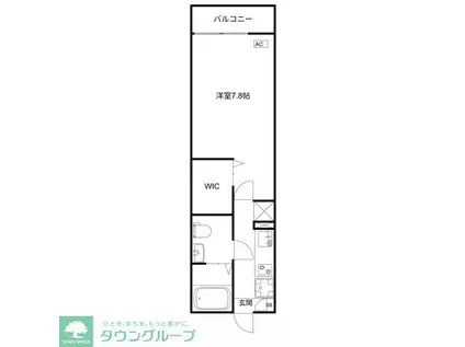 MQUARTO福生(1K/2階)の間取り写真