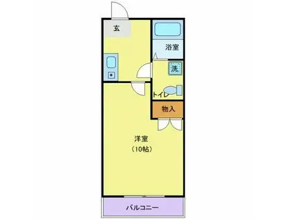 レグルス清新(1K/3階)の間取り写真