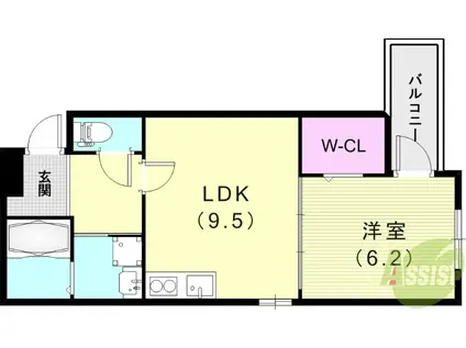 フジパレス庄内西町II番館(1LDK/1階)の間取り写真