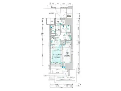 プレサンス レイズ 千種今池(1DK/4階)の間取り写真