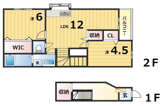 ルマージュ神戸3番館(2LDK/1階)の間取り写真