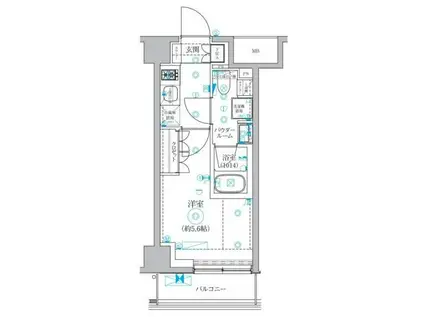 セジョリ横浜ウエストII(1K/2階)の間取り写真