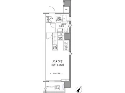 麹町二番町マンション(ワンルーム/3階)の間取り写真