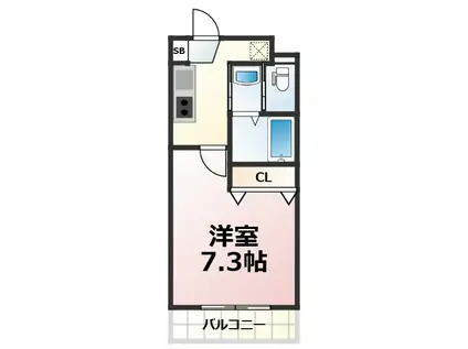 AILE放出(1K/1階)の間取り写真