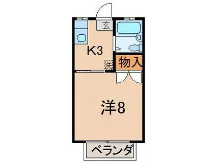 乙女ハイツ(1K/1階)の間取り写真