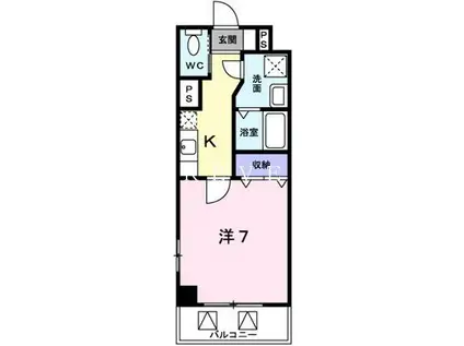 フォルシュライツ(1K/3階)の間取り写真