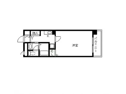 フィネス昭和町(1K/4階)の間取り写真