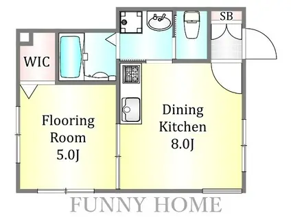 中根2丁目メゾン(1DK/1階)の間取り写真