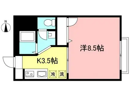 ヴィスタ杉並(1K/2階)の間取り写真