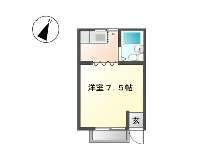 コーポM(1K/1階)の間取り写真