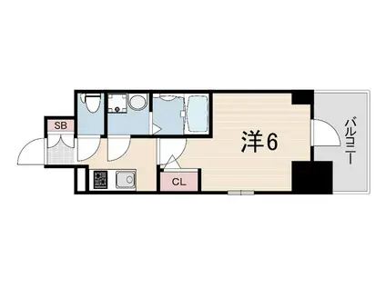 エスリード神戸兵庫駅ミッドポート(1K/5階)の間取り写真