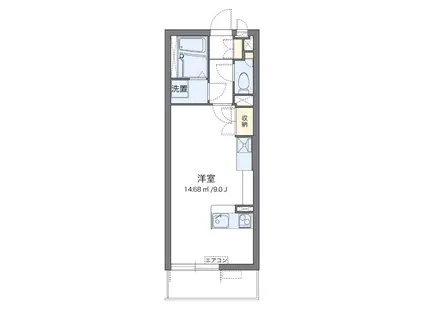 ミランダセレッソサード(ワンルーム/1階)の間取り写真