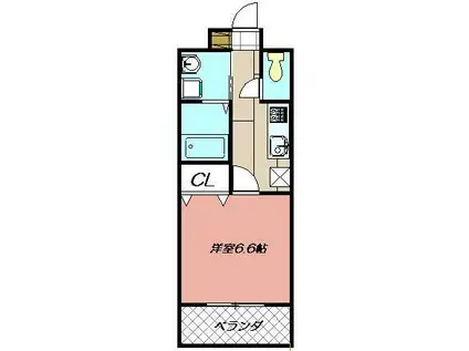 MDIミルファルコ下曽根駅前(1K/5階)の間取り写真