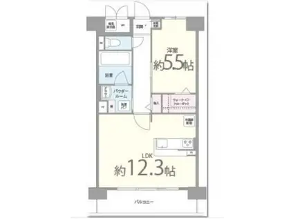 LUO MAROON/1F(1LDK/1階)の間取り写真